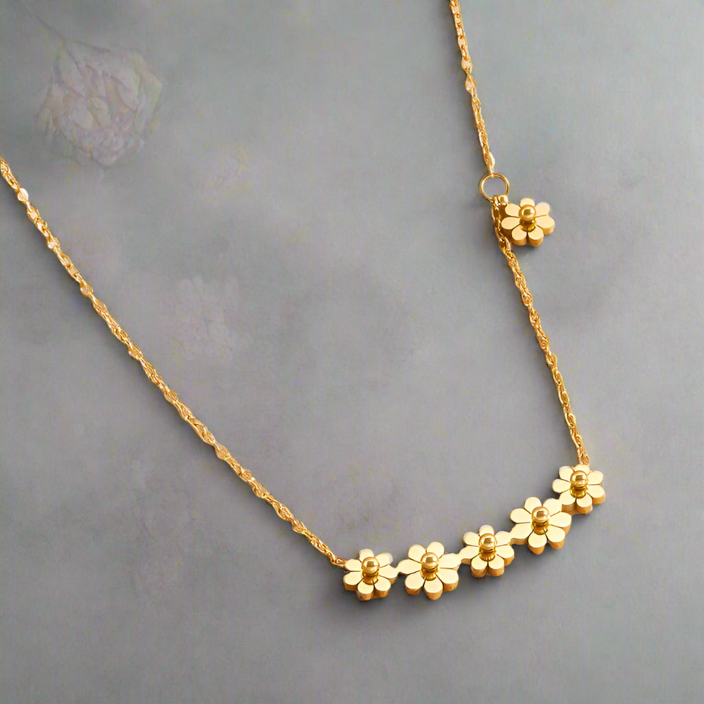 Chrysanthemum 6 Flower Necklace