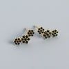 Flower Diamond Inlay Stud Earrings