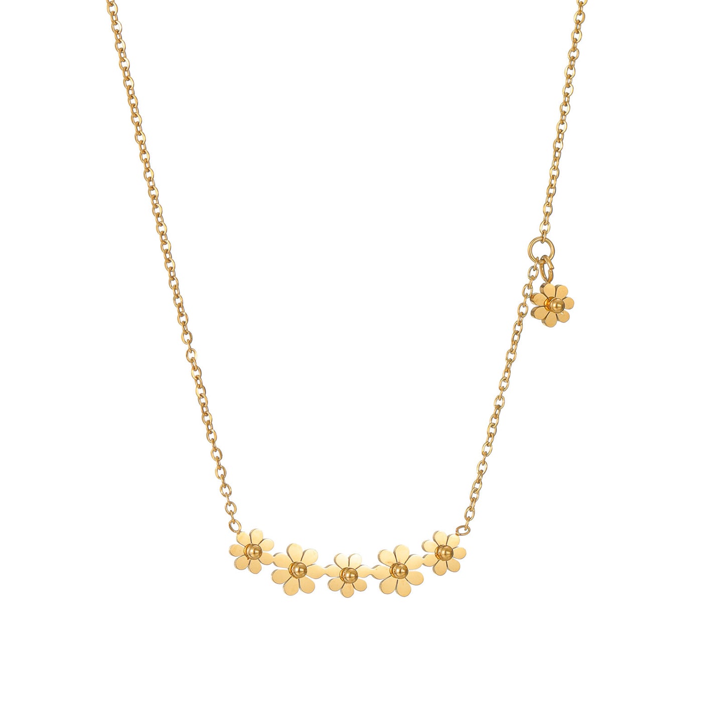 Chrysanthemum 6 Flower Necklace