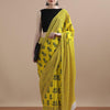 Sunlit Mul Cotton Saree with Stripes & Mango Motifs